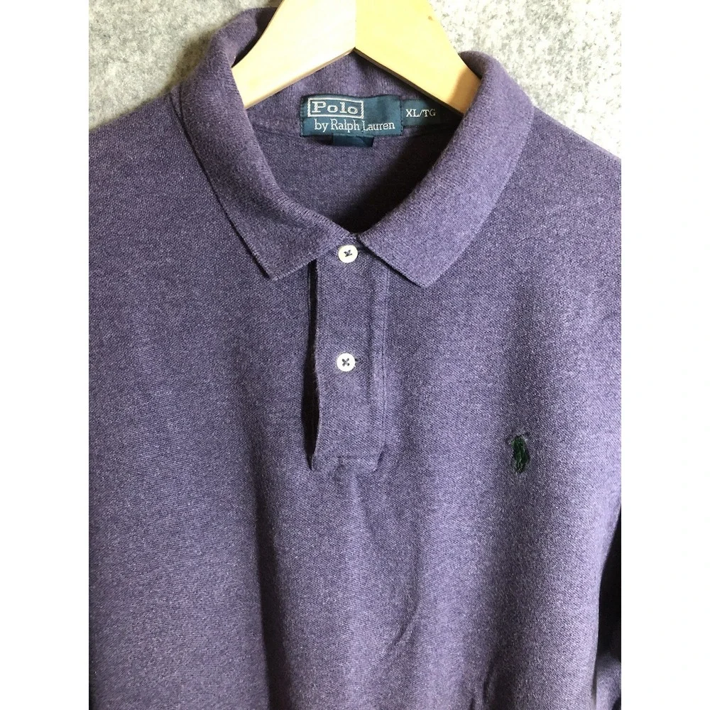 Ralph Lauren Shirt Men XL Purple Polo Soft Cotton Performance Sport Golf